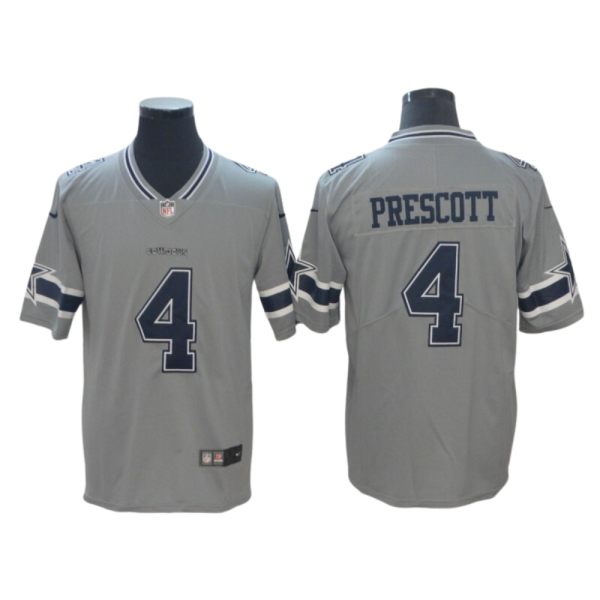 Jersey Dak Prescott #4 Dak Prescott gris