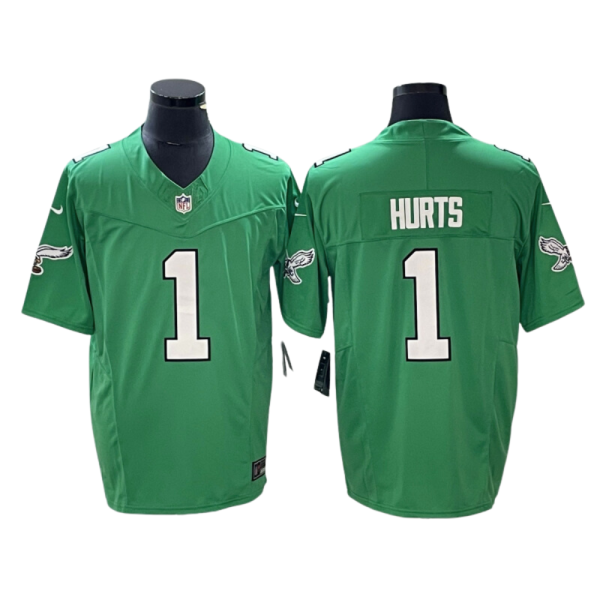 Jersey Jalen Hurts #1 Philadelphia Eagles verde alternativo