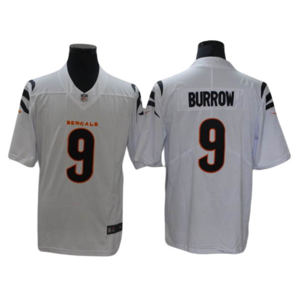 Jersey Joe Burrow #9 Cincinnati Bengals blanco