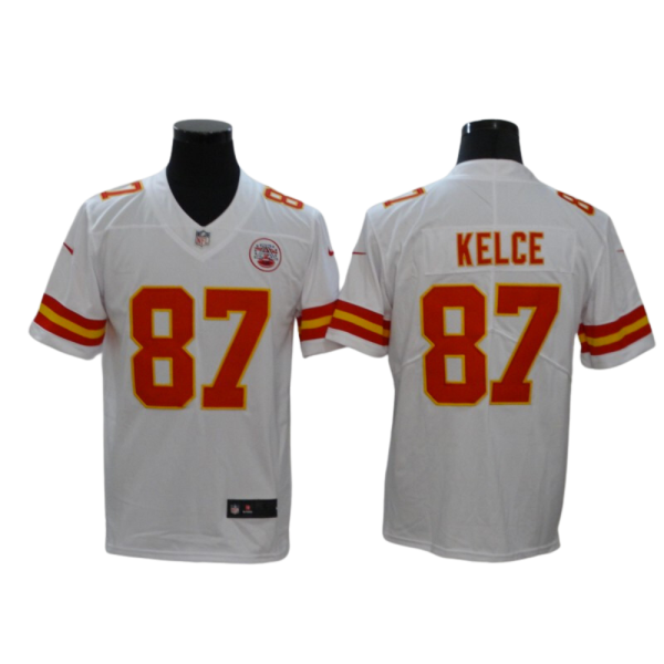 Jersey Travis Kelce #87 Kansas City Chiefs blanco