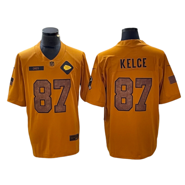 Jersey Travis Kelce #87 Kansas City Chiefs salute