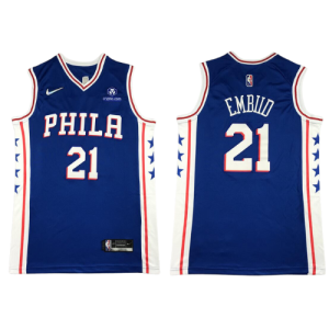 Jersey Joel Embiid #21 Philadelphia 76ers azul