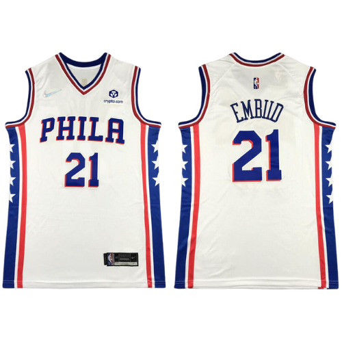 Jersey Joel Embiid #21 Philadelphia 76ers blanco