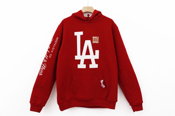 Sudadera Hoodie DODGERS LA RED BASEBALL BACK