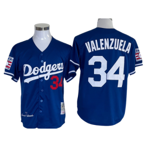 Jersey Fernando Valenzuela #34 Azul