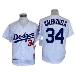 Jersey Fernando Valenzuela #34 blanco