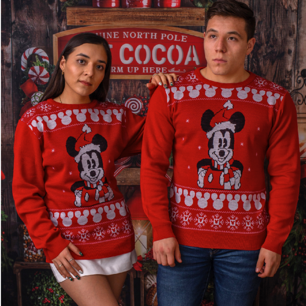 Ugly Sueter Navideño Mickey Gorro