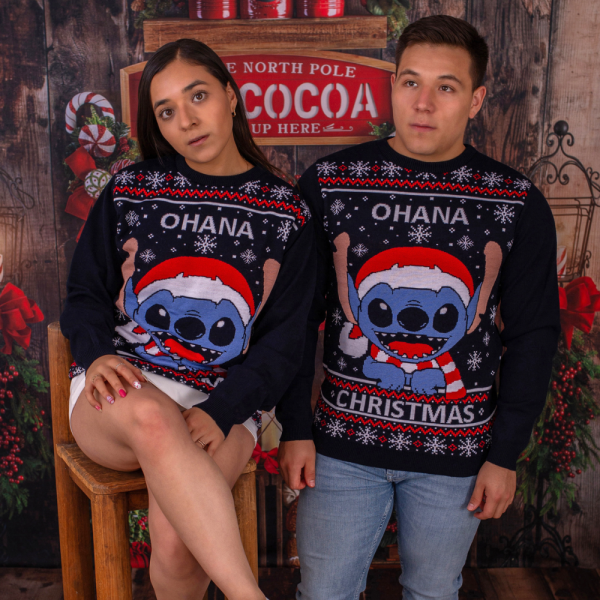 Ugly Sueter Navideño Stich Ohana